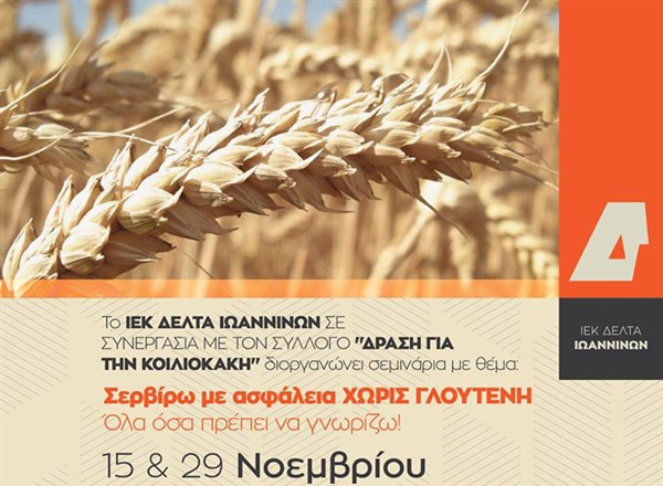 Σεμινάριο στα Ιωάννινα	Σερβίρω με ασφάλεια χωρίς Γλουτένη